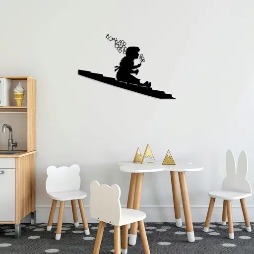 Decoratiune de perete, Banksy, Dimensiune: 47 x 70 cm, Negru