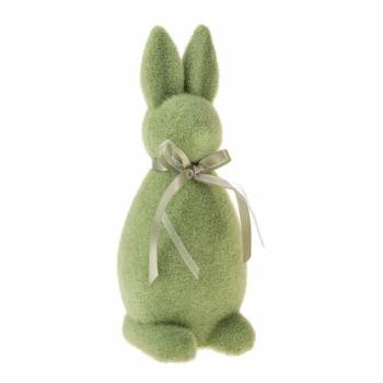 Decor de Paște iepure cu fundiță, verde, 13 x 11 x 30 cm, verde