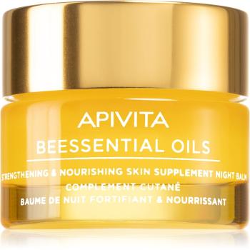 Apivita Beessential Oils Strengthening & Nourishing Night Balm balsam facial de noapte nutritie si hidratare 15 ml