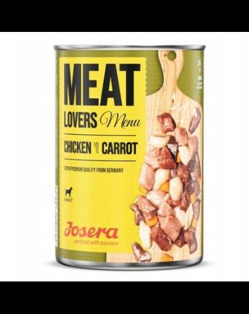 JOSERA Meatlovers menu Hrana umeda pentru caini, cu pui si morcov 800g