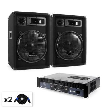 DJ PA Set Malone 2.0 "Club" cu amplificator, difuzor și cablu 800W