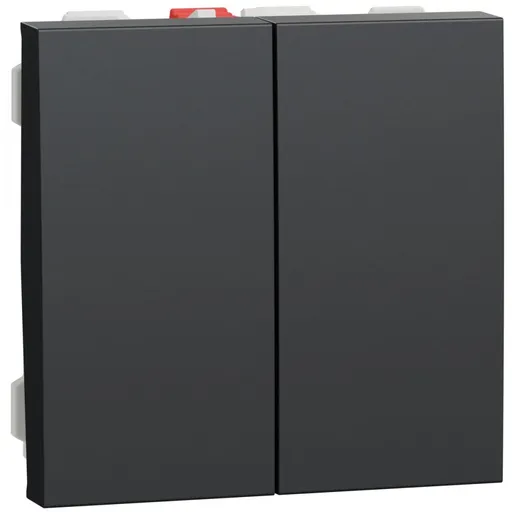 Intrerupator dublu 10A 2m Schneider Noua Unica NU321154, antracit