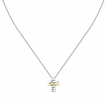 Morellato Colier din argint reciclat cu diamante Cross Diamonds SAYE02
