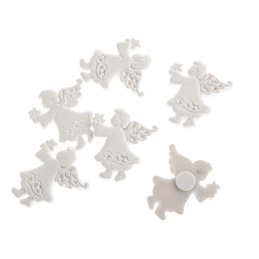 Set de decorațiuni de Crăciun Înger, 6 bucăți, poliresină
