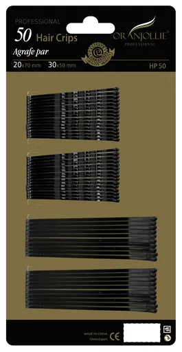Agrafe Negre Oranjollie 50 buc (30 buc x 50 mm, 20 buc x 70 mm)