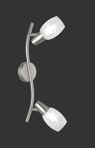 Plafoniera Colmar, RL, 39x8x19 cm, 28W, 2x E14, metal, argintiu