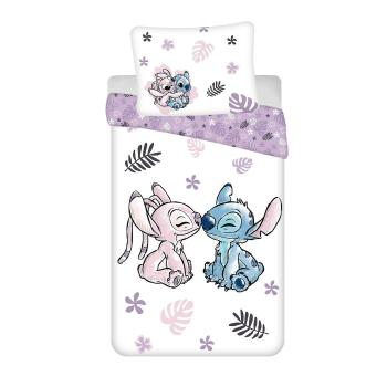 Lenjerie de pat din bumbac Jerry Fabrics Lilo șiStitch Alb, 140 x 200 cm, 70 x 90 cm