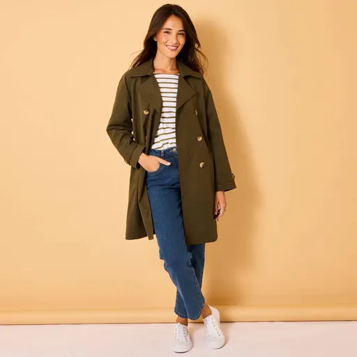 Trench impermeabil cu curea detașabilă