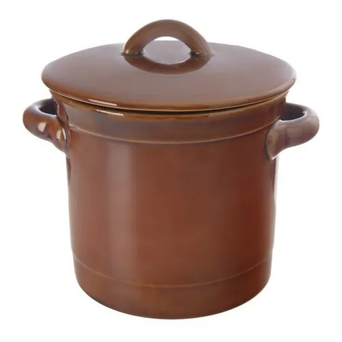 Oală de untură Orion din ceramică cu capac, 1,1 l, 1,1 l