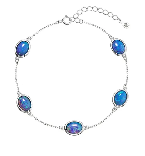 Evolution Group - Pavona Brățară elegantă din argint, cu opali sintetici 13030.3 blue