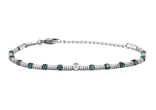 BREIL Brățară din mărgele cu smarald verde Priam TJ3647