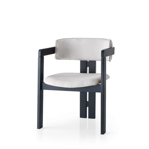 Scaun de sufragerie CO Cream and Black, crem deschis