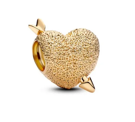Pandora Perlă placată cu aur Cupidon inimă Shine Moments 763666C00