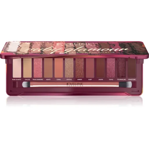 Eveline Cosmetics Ruby Glamour paletă cu farduri de ochi 12 g