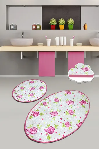 Set covorase de baie, L'essentiel Maison, Frezya, Poliester, Multicolor