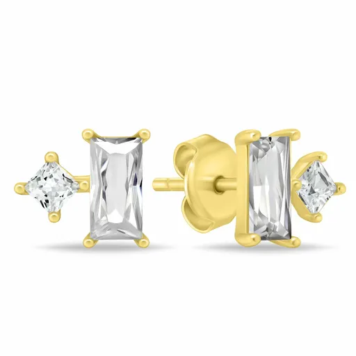 Brilio Silver Cercei placați cu aur cu zircon EA1122Y