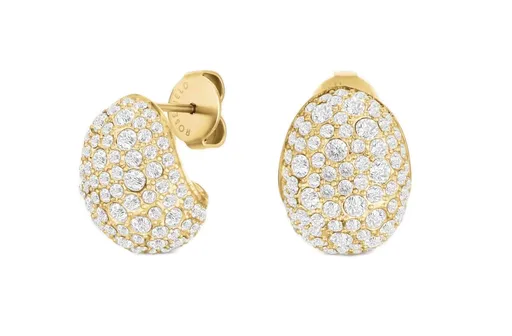 Rosefield Cercei eleganți placați cu aur cu cristale Mini Pavé JEMPG-J1223