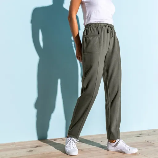 Pantaloni lungi Molton de culoare solidă