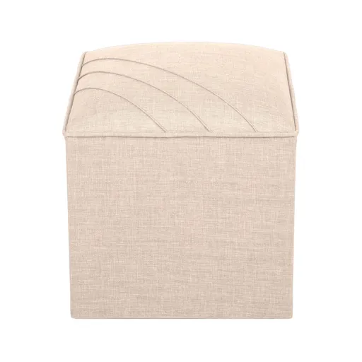 Taburet, Atelier del Sofa, 558ZEN1360, Lemn de brad, Crem