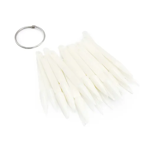 Unghii False pentru Exersat, pe Inel 50 buc, Ascutite, Milk