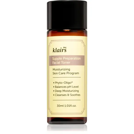 Klairs Supple Preparation Facial Toner tonic hidratant pentru echilibrarea pH-ului pielii 30 ml