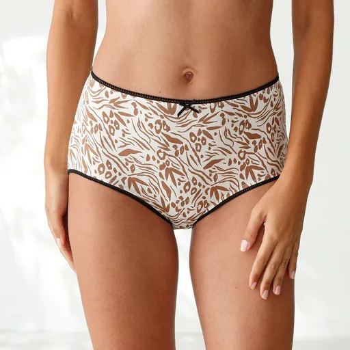 Set de 4 chiloți maxi cu imprimare de blană de animale