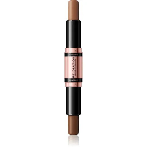 Makeup Revolution Fast Base baton pentru dublu contur culoare Dark 2x4.3 g