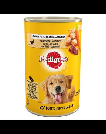 PEDIGREE Pui și Morcovi în aspic 24 x 400 g