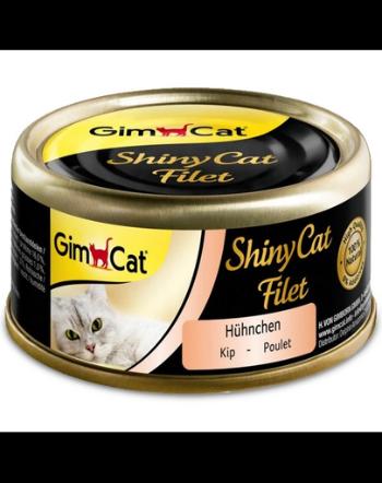 GIMCAT Shiny Cat Filet Chicken in Bulion 70 g hrana umeda pisica, pui in sos