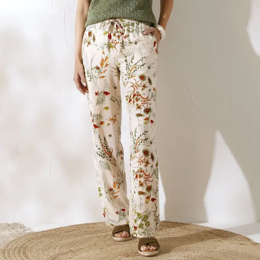 Pantaloni largi cu imprimeu