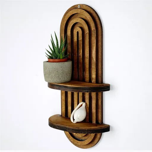 Raft de perete, Hanah Home, Raf265, 40x20x9 cm, Maro