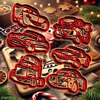 6 db! Villám McQueen és a Verdák, sütikiszúró csomag