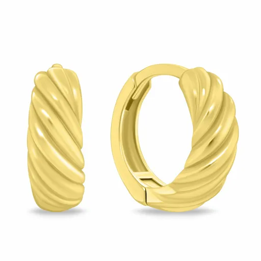 Brilio Silver Cercei rotunzi la modă placați cu aur EA1216Y