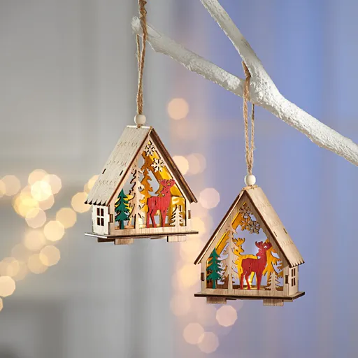 Decorațiuni din lemn pentru agățat" Forest house"