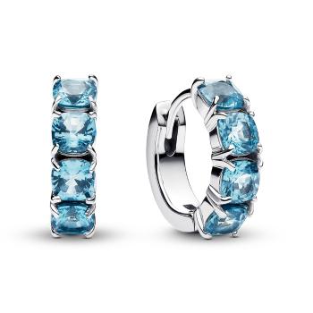 Pandora Cercei rotunzi din argint cu cristale albastre Timeless 293851C01
