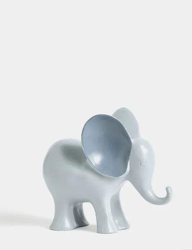 Decoratiune, Elephant, 11x23x26 cm, Poliester, Gri