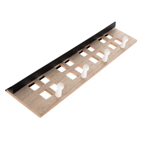 Cuier din lemn Finestre, maro, 48 x 12 cm