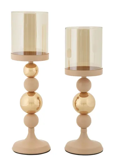 Mauro Ferretti Set Suporturi Lumanare 2 Bucati Cm Ø10X32-10X34 | Aosom Romania