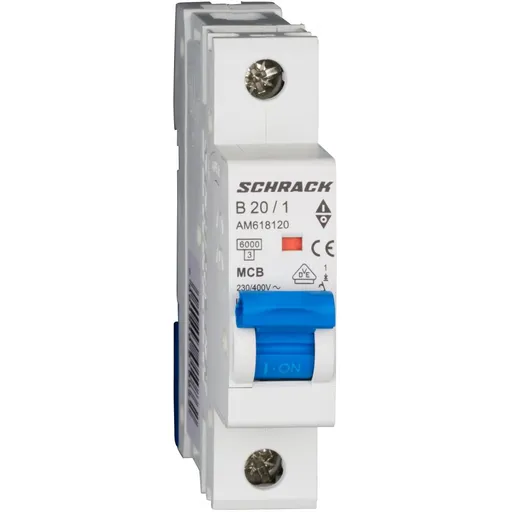 Siguranta automata AMPARO 1P 20A, curba B, 6kA Schrack AM618120