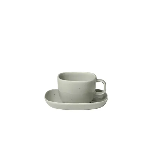 Set de 2 cești de cafea, colecția VAHLO | H 6 cm, Ø 8,5 cm - Gri Mirage - Blomus