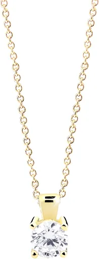 Cutie Jewellery Pandantiv delicat din aur galben cu zirconiu clar Z8010-40-10-X-1