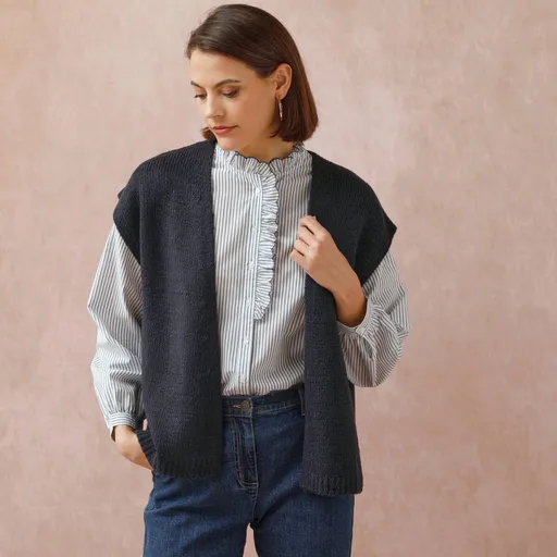 Vestă tricotată fin