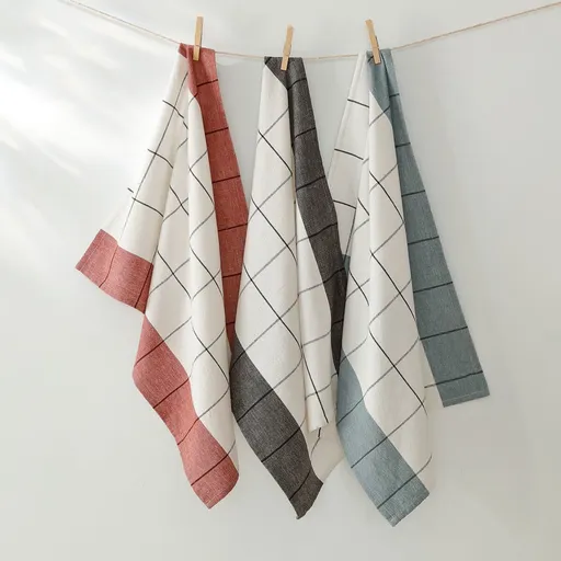 Seturi de cârpe în carouri cu fibre vopsite