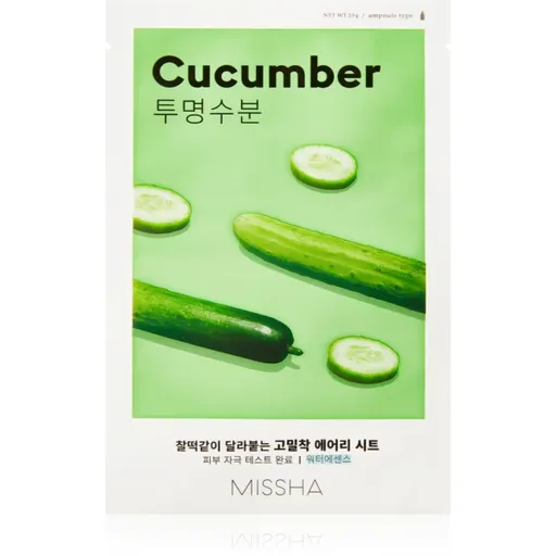 Missha Airy Fit Cucumber Masca hidratanta cu efect revitalizant sub forma de foaie pentru tenul uscat 19 g
