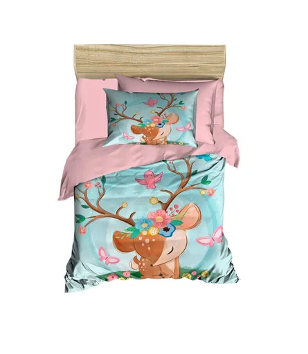 Lenjerie de pat pentru copii, L'essentiel Maison, PH189, Turcoaz / Roz / Maro