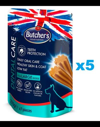 BUTCHER'S Dental Care for Large Dogs 5x270g dental snack caini talie mare