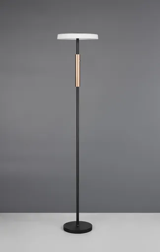 Lampadar Celeste, TRIO, 33x160 cm, 15W, 1x SMD LED, metal, negru/gri