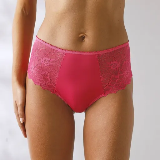 Set de 2 chiloți maxi din microfibră și dantelă