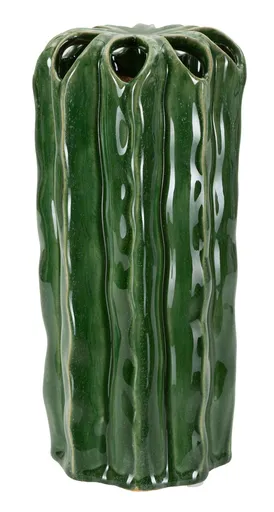 Vaza decorativa Tall Cactus, Mauro Ferretti, 11.5x23.5 cm, ceramica, verde