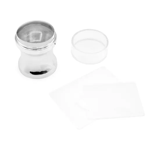 Stampila Unghii cu Matrita, Set, Silver